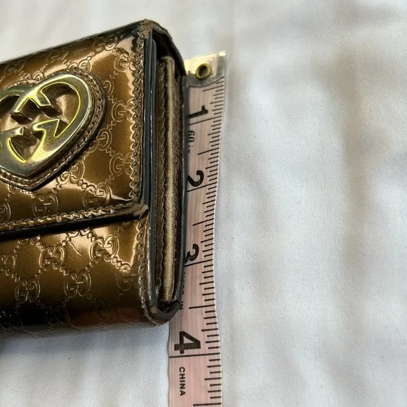 Gucci Micro Guccissima Bronze Patent Leather Long Wallet - Picture 13 of 13